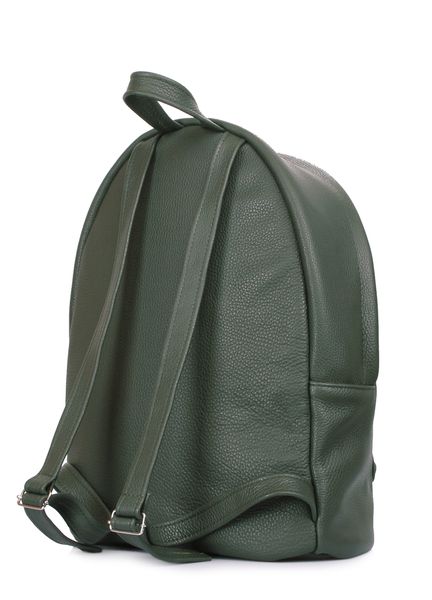 Рюкзак шкіряний POOLPARTY темно-зелений backpack-leather-darkgreen фото