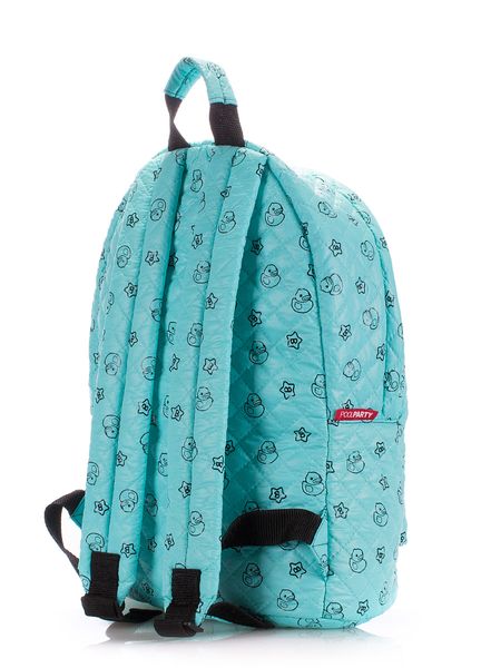 Рюкзак з каченятами стьобаний POOLPARTY блакитний backpack-theone-blue-ducks фото