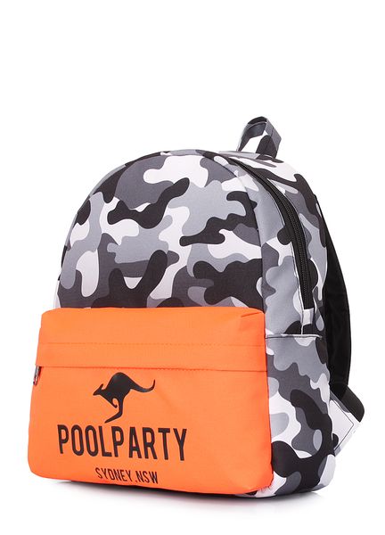 Рюкзак жіночий POOLPARTY Mini камуфляжний mini-camo-orange фото