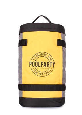 Рюкзак POOLPARTY Tracker с принтом tracker-yellow-grey фото