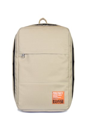 Рюкзак для ручної поклажі POOLPARTY Hub 40x25x20см Ryanair / Wizz Air / МАУ бежевий hub-beige фото