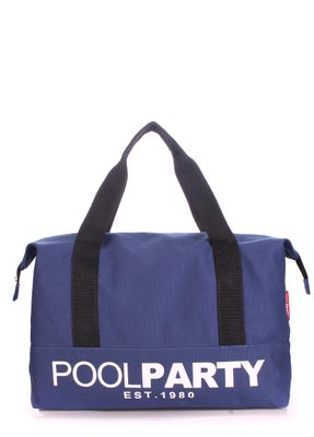 Коттоновая сумка POOLPARTY Universal синяя pool-12-darkblue фото
