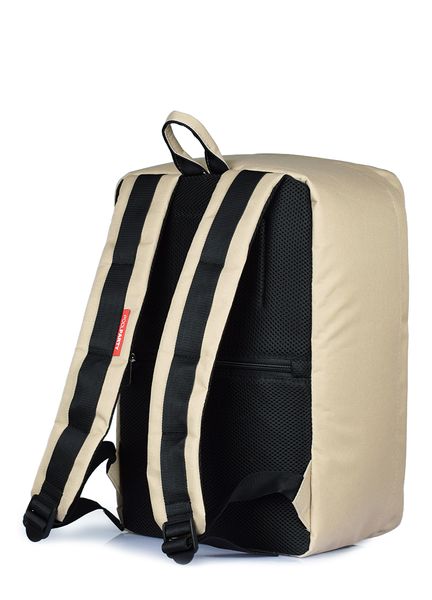 Рюкзак для ручной клади POOLPARTY Hub 40x25x20см Ryanair / Wizz Air / МАУ бежевый hub-beige фото