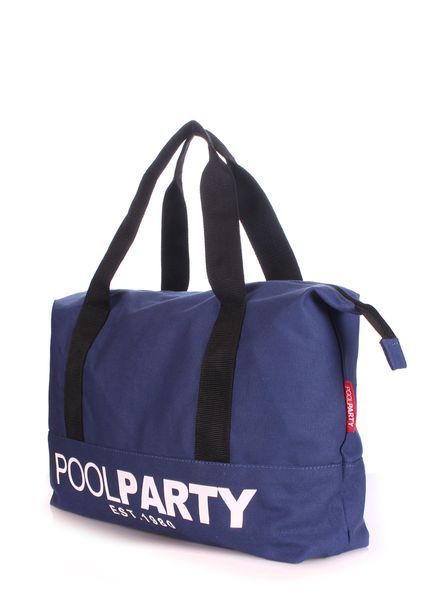 Бавовняна сумка POOLPARTY Universal синя pool-12-darkblue фото