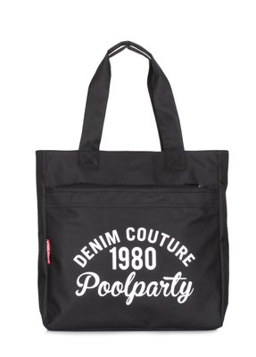 Повсякденна текстильна сумка POOLPARTY Old School чорна oldschool-oxford-black фото