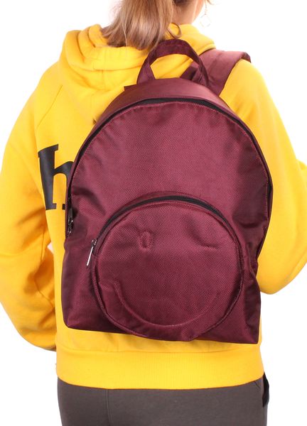 Городской рюкзак POOLPARTY Smile бордовый smile-backpack-marsala фото
