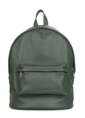 Рюкзак кожаный POOLPARTY темно-зеленый backpack-leather-darkgreen фото