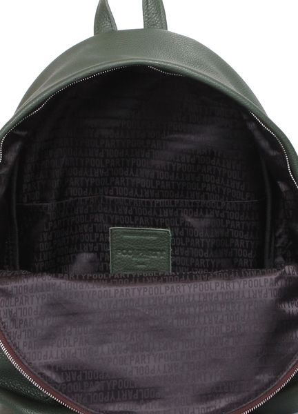 Рюкзак кожаный POOLPARTY темно-зеленый backpack-leather-darkgreen фото