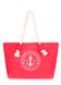Летняя сумка POOLPARTY Breeze с якорем красная breeze-oxford-red фото