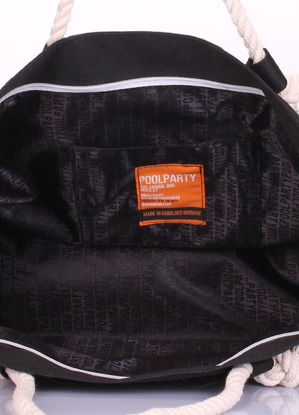 Летняя сумка POOLPARTY Breeze с якорем черная breeze-oxford-black фото