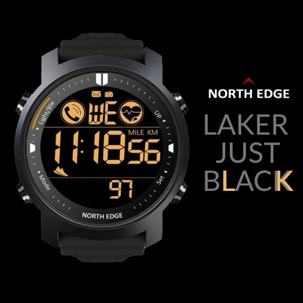 Часы North Edge Laker Black 5BAR 9990 фото