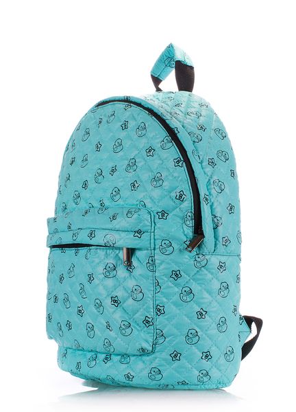 Рюкзак с уточками стеганый POOLPARTY голубой backpack-theone-blue-ducks фото