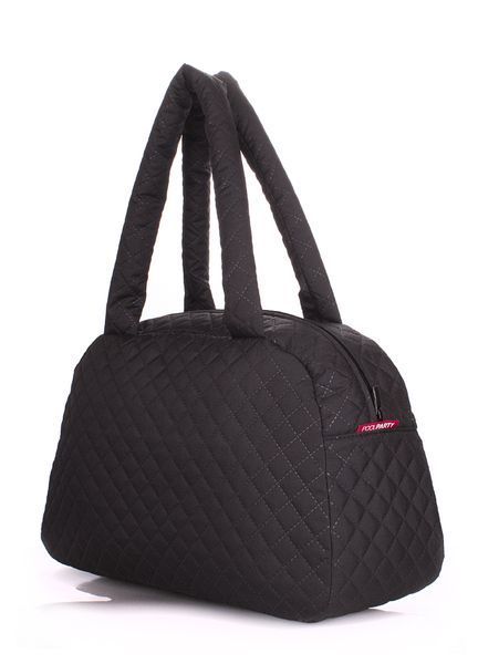Стьобана сумка-саквояж POOLPARTY чорна ns4-eco-black фото