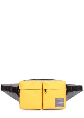 Сумка на пояс POOLPARTY Bumper жовта bumper-yellow-grey фото