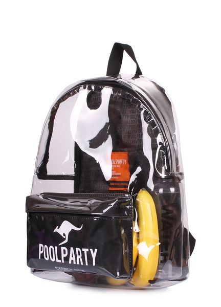 Прозорий рюкзак POOLPARTY Plastic чорний bckpck-plastic-black фото