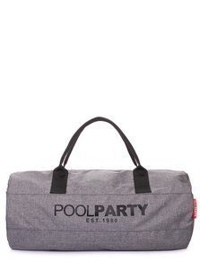 Спортивна-повсякденна текстильна сумка POOLPARTY Gymbag сіра gymbag-oxford-ripple фото
