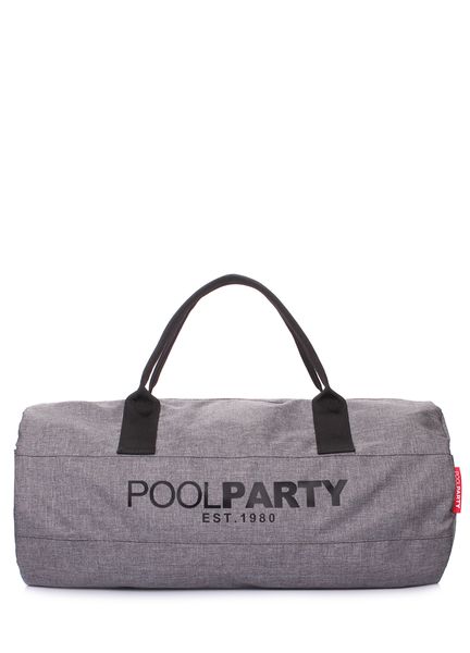 Спортивная-повседневная текстильная сумка POOLPARTY Gymbag серая gymbag-oxford-ripple фото