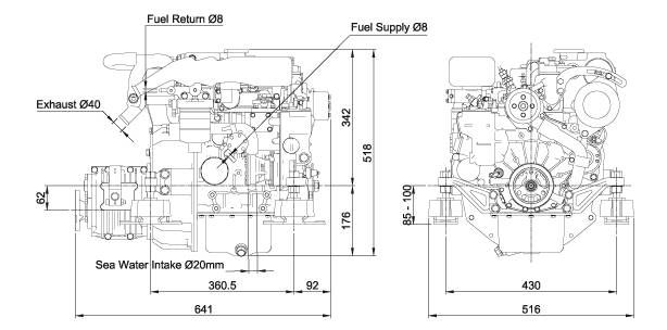 Морской дизельный двигатель Craftsman Marine 16-80 л.с. 923376955 фото