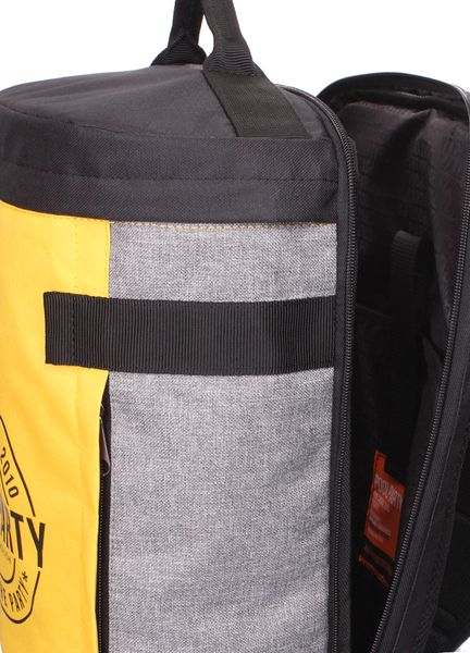 Рюкзак POOLPARTY Tracker з принтом tracker-yellow-grey фото