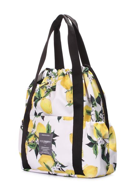 Жіноча сумка на шнурку POOLPARTY Felicita з лимонами felicita-lemons фото