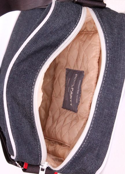 Мужская джинсовая сумка POOLPARTY с ремнем на плечо pool-18-jeans фото